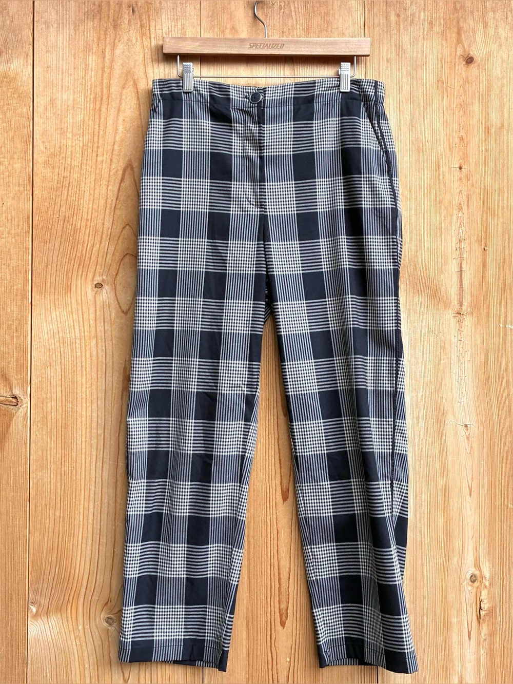 Maeve Anthropologie Black White Plaid Pants Sz 10